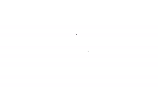 Linha preta Ícone de cabeça humana e símbolo elétrico isolado no fundo branco. Animação gráfica em movimento de vídeo 4K — Vídeo de Stock