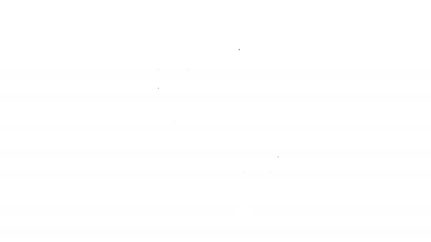 Černá čára Elektrická zástrčka ikona izolované na bílém pozadí. Pojem připojení a odpojení elektrické energie. Grafická animace pohybu videa 4K — Stock video
