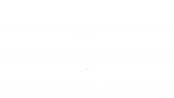 Zwarte lijn Aardebol en tandwiel- of tandwielpictogram geïsoleerd op witte achtergrond. Parameters instellen. Globale opties. 4K Video motion grafische animatie — Stockvideo