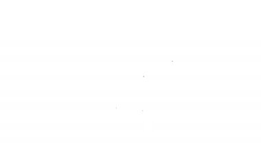 Siyah çizgi dizüstü bilgisayar ve vites simgesi beyaz arkaplanda izole edildi. Uygulama ayarlanıyor, seçenekler ayarlanıyor, bakım, onarım, onarım. 4K Video hareketli grafik canlandırması