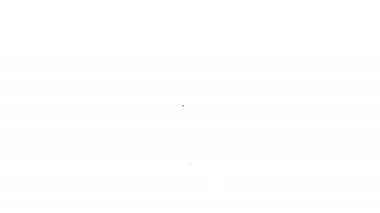 Beyaz arkaplanda CMYK simgesi izole edilmiş siyah satır konuşma balonu. 4K Video hareketli grafik canlandırması
