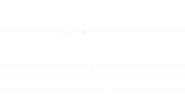 Siyah çizgi bilgisayar monitörü ve vites simgesi beyaz arkaplanda izole edildi. Ayarlama, servis, ayar, bakım, onarım, onarım. 4K Video hareketli grafik canlandırması