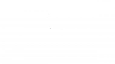 Beyaz arka planda siyah çizgi ev simgesi izole edildi. Ev sembolü. 4K Video hareketli grafik canlandırması