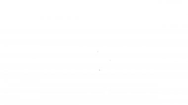 Siyah çizgi Beyaz arkaplanda izole hesap ekranı simgesi oluştur. 4K Video hareketli grafik canlandırması