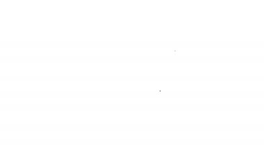 Siyah çizgi web sitesi şablon simgesi beyaz arkaplanda izole edildi. İnternet iletişim protokolü. 4K Video hareketli grafik canlandırması