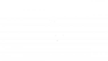 Siyah çizgi Beyaz arkaplanda izole hesap ekranı simgesi oluştur. 4K Video hareketli grafik canlandırması