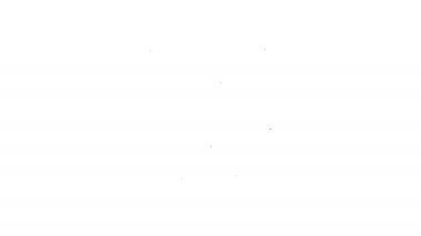 Siyah hat monitörü ve zarf, yeni mesaj, beyaz arkaplanda izole edilmiş posta simgesi. E-posta bültenleri, başlıklar, blog yazıları için kullanım. 4K Video hareketli grafik canlandırması