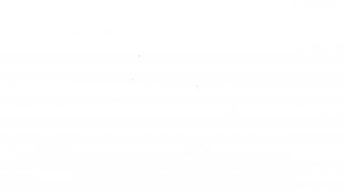 Siyah çizgi kulaklık simgesi beyaz arkaplanda izole edildi. Müşteri hizmetleri, yardım hattı, çağrı merkezi, faq, bakım. 4K Video hareketli grafik canlandırması