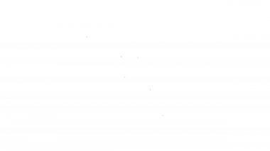 Siyah çizgi Zarf simgesi beyaz arkaplanda izole edildi. E- posta mektup sembolü. 4K Video hareketli grafik canlandırması