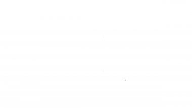 Siyah çizgi elektrik düğmesi simgesi beyaz arkaplanda izole edildi. Açık ve kapalı simgesi. Loş ışık düğmesi işareti. Enerji tasarrufu kavramı. 4K Video hareketli grafik canlandırması