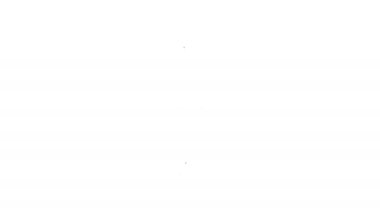 Siyah çizgi LED ampul simgesi beyaz arkaplanda izole edildi. Ekonomik LED ışıklı ampul. Enerji lambasını sakla. 4K Video hareketli grafik canlandırması