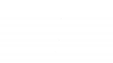 Beyaz arkaplanda siyah çizgi USB kablo ikonu izole edildi. PC ve mobil cihazlar için bağlantı ve soketler. 4K Video hareketli grafik canlandırması