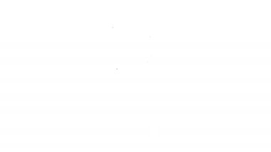 Siyah çizgi elektrik panel simgesi beyaz arkaplanda izole edildi. Kolu değiştir. 4K Video hareketli grafik canlandırması