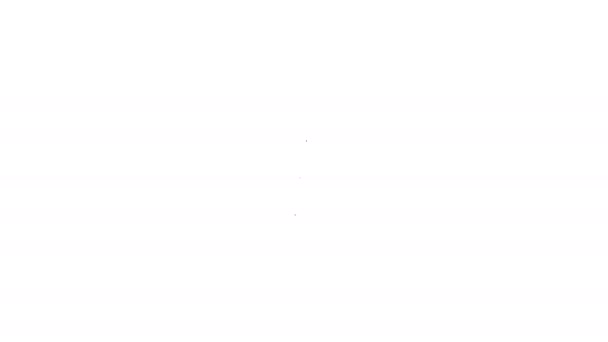 Ícone de pipeta de linha preta isolado no fundo branco. Elemento de equipamento médico, de laboratório de química. Símbolo da medicina. Animação gráfica em movimento de vídeo 4K — Vídeo de Stock