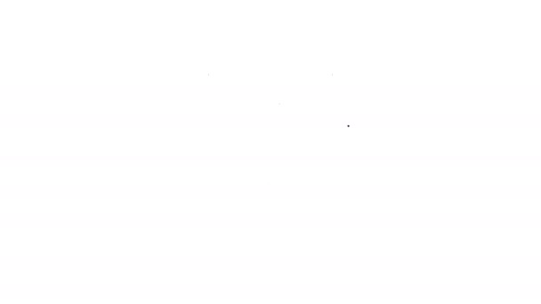 Schwarze Linie Kalender mit E-Mail-Symbol isoliert auf weißem Hintergrund. Umschlag-Symbol E-Mail. E-Mail-Zeichen. 4K Video Motion Grafik Animation — Stockvideo