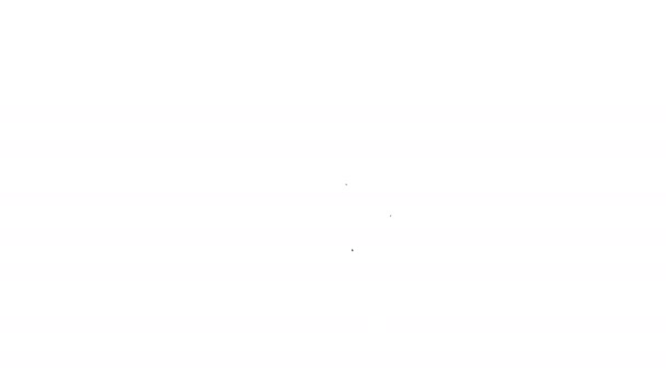 Línea negra Crear icono de pantalla de cuenta aislado sobre fondo blanco. Animación gráfica de vídeo 4K — Vídeo de stock