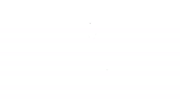 Μαύρη γραμμή Δημιουργία εικονιδίου οθόνης λογαριασμού που απομονώνεται σε λευκό φόντο. 4K Γραφική κίνηση κίνησης βίντεο — Αρχείο Βίντεο