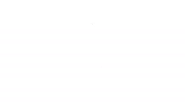 Schwarze Linie Kontosymbol auf weißem Hintergrund erstellen. 4K Video Motion Grafik Animation — Stockvideo