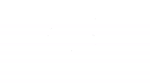 Icono de sobre de línea negra aislado sobre fondo blanco. Mensaje de correo electrónico símbolo de letra. Animación gráfica de vídeo 4K — Vídeo de stock