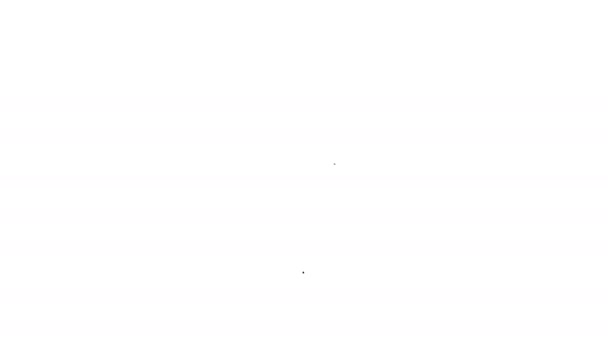 Ligne noire Icône schéma de circuit électrique isolé sur fond blanc. Circuit. Animation graphique de mouvement vidéo 4K 