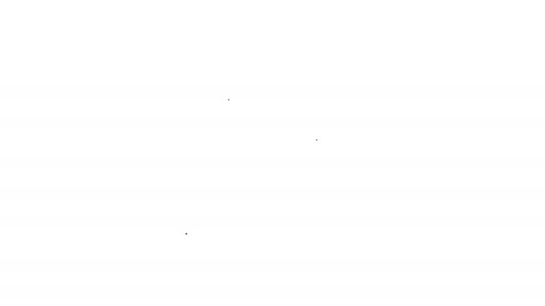 Ligne noire Icône des instruments de mesure électriques isolé sur fond blanc. Appareils analogiques. Appareils électriques. Animation graphique de mouvement vidéo 4K 