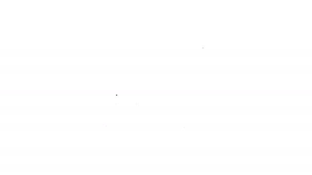 Linea nera Icona degli strumenti di misura elettrici isolata su fondo bianco. Dispositivi analogici. Apparecchi elettrici. Animazione grafica 4K Video motion — Video Stock