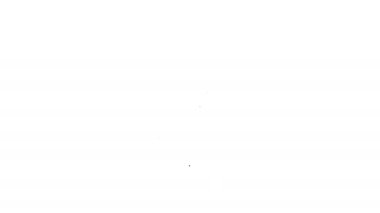 Siyah çizgi pusula simgesi beyaz arkaplanda izole edildi. Rüzgâr yön bulma sembolü. Rüzgar gül işareti. 4K Video hareketli grafik canlandırması