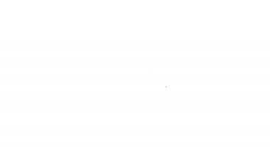 Siyah çizgi pusula simgesi beyaz arkaplanda izole edildi. Rüzgâr yön bulma sembolü. Rüzgar gül işareti. 4K Video hareketli grafik canlandırması