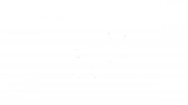 Şehir haritası yön bulma simgesinin siyah çizgi bilgileri beyaz arkaplanda izole edildi. Mobil Uygulama Arayüzü tasarımı. Coğrafi konsept. 4K Video hareketli grafik canlandırması