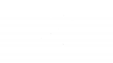 Siyah çizgi pusula simgesi beyaz arkaplanda izole edildi. Rüzgâr yön bulma sembolü. Rüzgar gül işareti. 4K Video hareketli grafik canlandırması