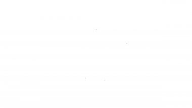 Beyaz arkaplanda konum belirleyici simgesi olan siyah çizgi dizüstü bilgisayar. 4K Video hareketli grafik canlandırması