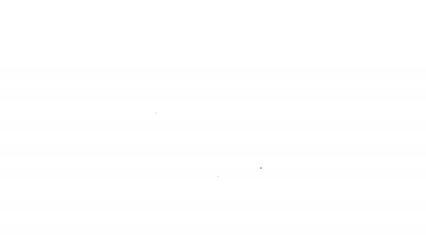 Svart linje Infographic av stadskartan navigeringsikonen isolerad på vit bakgrund. Konceptdesign för gränssnitt. Geolocation koncept. 4K Video motion grafisk animation — Stockvideo