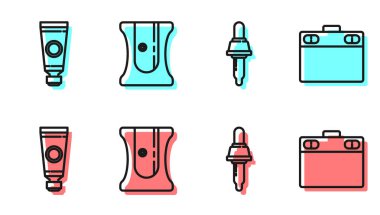 Sıra Pipette, paletli tüp kalem açacağı ve grafik tablet simgesini ayarla. Vektör