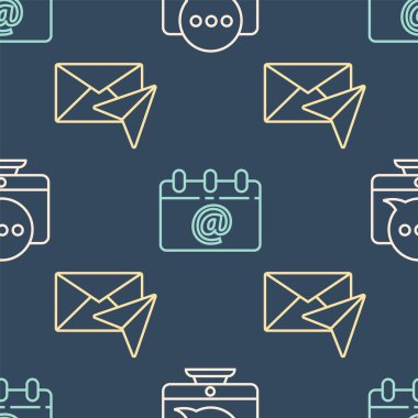 Satır Sohbet iletilerini monitörden, Zarf ve Takvim 'den sorunsuz bir biçimde e- posta ile ayarlayın. Vektör