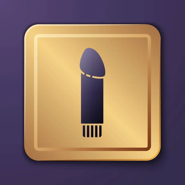 Purple Dildo Vibrator Sex Games Icon Isolated Purple Background Sex — Stockvector