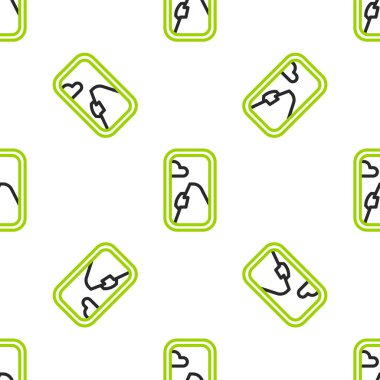 Line Airplane pencere simgesi beyaz arkaplanda izole edilmiş kusursuz desen. Uçak lombozu. Vektör İllüstrasyonu