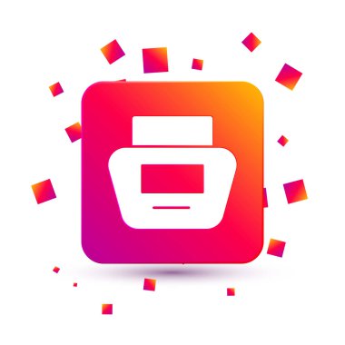 Beyaz arka planda beyaz krem ya da losyon kozmetik tüp ikonu var. Erkekler için vücut bakım ürünleri. Kare renk düğmesi. Vektör İllüstrasyonu