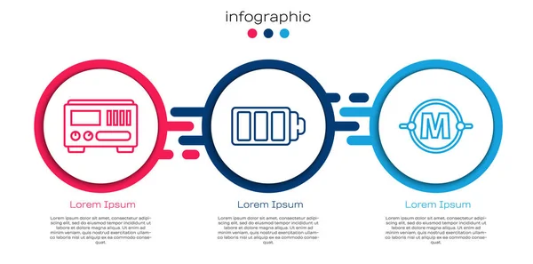 Ligne Réglage Instruments Mesure Électriques Indicateur Niveau Charge Batterie Schéma — Image vectorielle