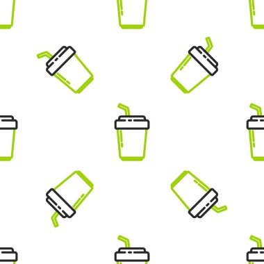 Çizgili kahve fincanı beyaz arka planda izole edilmiş bir iz bıraksın diye. Vektör İllüstrasyonu