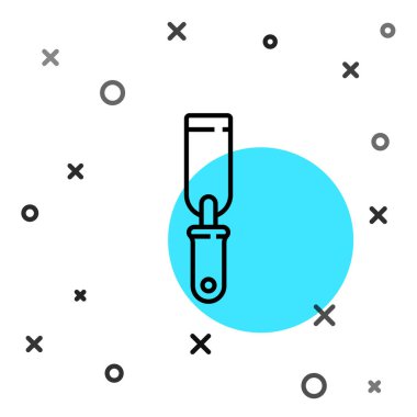 Beyaz arkaplanda siyah çizgi Rasp metal dosya simgesi izole edildi. Ahşap ve metalle çalışmak için Rasp. Tezgah ve atölye için alet. Rastgele dinamik şekiller. Vektör İllüstrasyonu