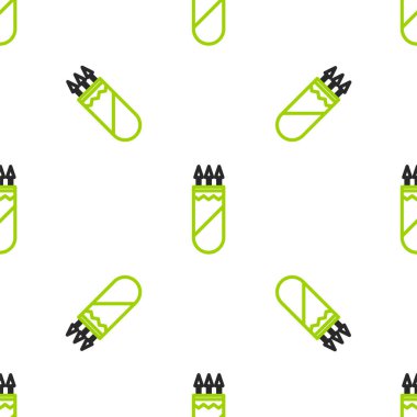 Ok ikonlu satır titremesi beyaz arkaplanda izole edilmiş pürüzsüz desen. Vektör İllüstrasyonu