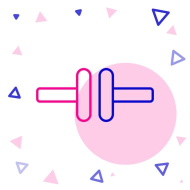 Hat Elektrik devre şeması simgesi beyaz arkaplanda izole edildi. Devre kartı. Renkli taslak konsepti. Vektör İllüstrasyonu