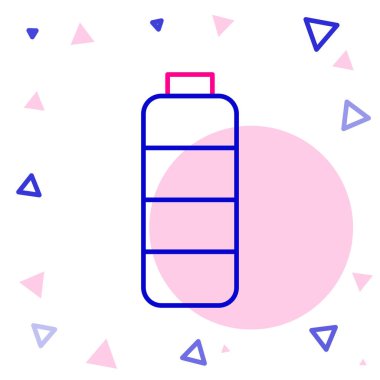 Çizgi Batarya şarj seviyesi göstergesi simgesi beyaz arkaplanda izole edildi. Renkli taslak konsepti. Vektör İllüstrasyonu