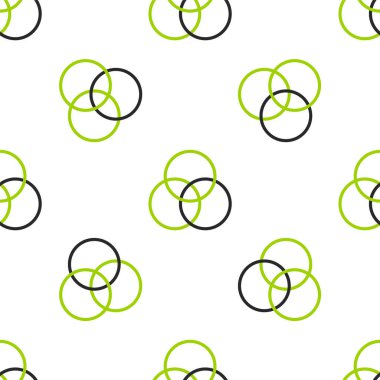 RGB ve CMYK renk karıştırma simgesi beyaz arkaplanda izole edilmiş desen. Vektör İllüstrasyonu