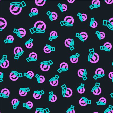 Pusula simgesi siyah arkaplanda izole edilmiş. Rüzgâr yön bulma sembolü. Rüzgar gül işareti. Vektör İllüstrasyonu