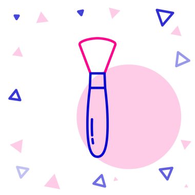 Çizgi fırçası simgesi beyaz arkaplanda izole edildi. Renkli taslak konsepti. Vektör İllüstrasyonu