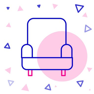 Hat Kol Koltuğu simgesi beyaz arkaplanda izole edildi. Renkli taslak konsepti. Vektör İllüstrasyonu