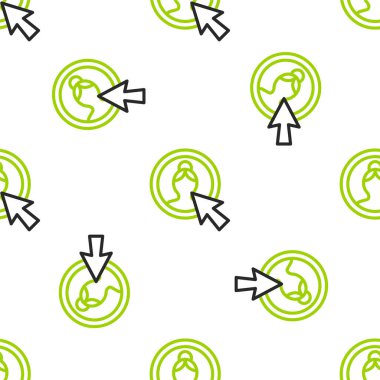 Satır Oluştur Hesap Ekranı simgesi izole edilmiş beyaz arkaplan üzerindeki dikişsiz kalıp. Vektör İllüstrasyonu