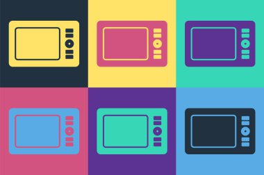 Pop Art Grafik Tableti simgesi renk arkaplanında izole edildi. Vektör İllüstrasyonu