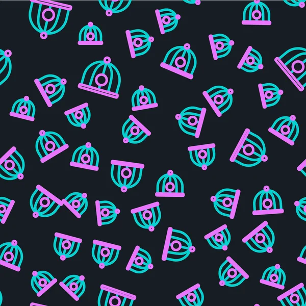 Çin şapkası simgesi siyah arkaplanda izole edilmiş. Vektör İllüstrasyonu